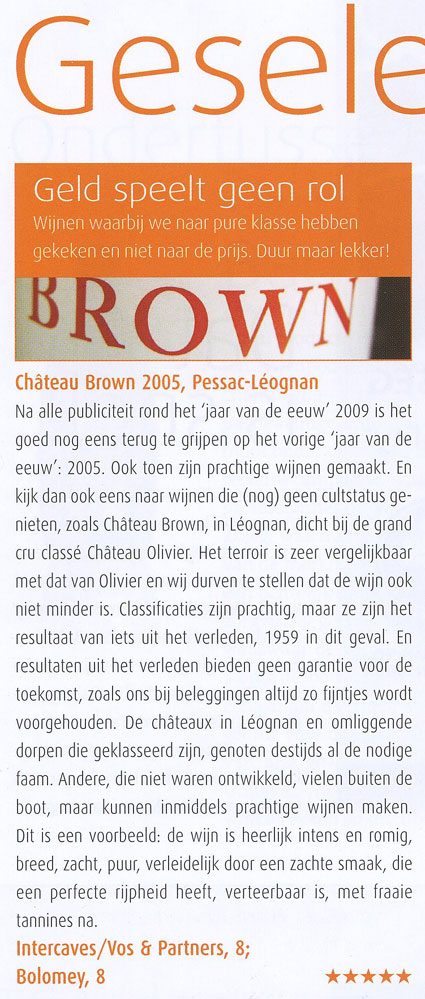 Chateau Brown rouge 2005 Pessac-Leognan