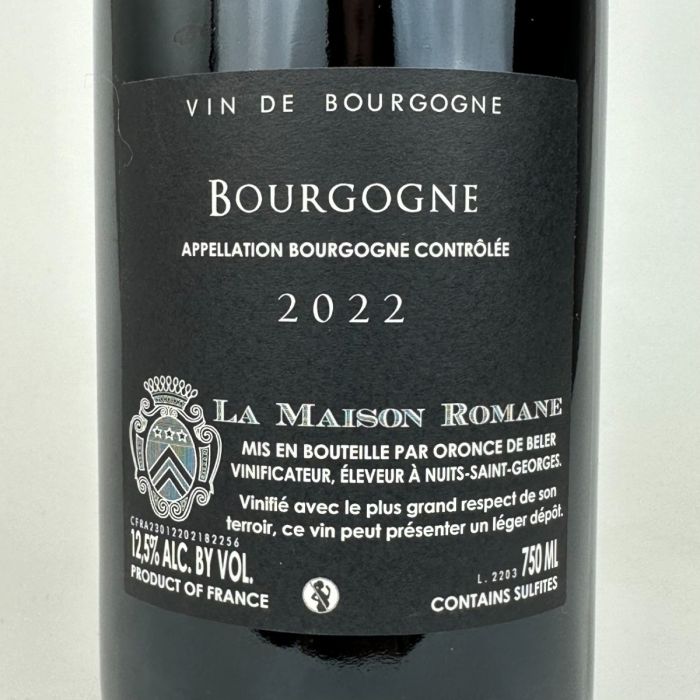 La Maison Romane Bourgogne rouge 2022 - Bolomey Wijnimport